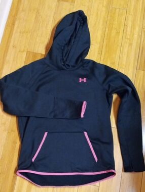 Under Armour Black Hoodie with Pink Accents